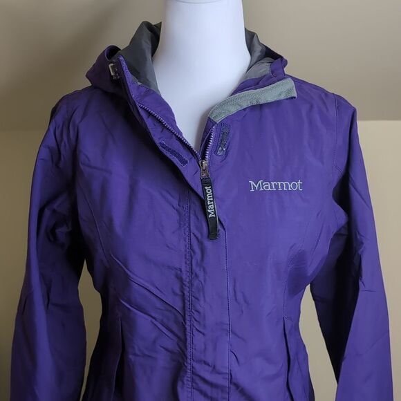 Marmot XS Purple Light Weight Hooded Jacket - Picture 3 of 14